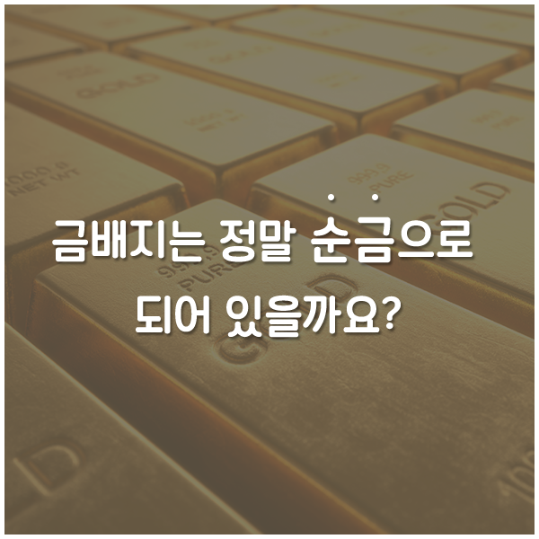 금배지는 정말 순금으로 되어 있을까요?