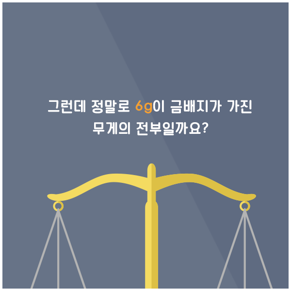 그런데 정말로 6g이 금배지가 가진 무게의 전부일까요?